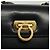 Borsa a Spalla Gancini in Pelle e Suede Salvatore Ferragamo Blu Navy Oro Auth 137474 D'oro - vista 14