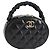 CHANEL Pochette Matelassé in Pelle di Agnello Nera Oro CC Auth 132970M Nero D'oro