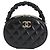 CHANEL Pochette Matelassé in Pelle di Agnello Nera Oro CC Auth 132970M Nero D'oro - vista 13