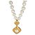 Collana vintage in perle finte placcata oro di Chanel