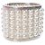 Chanel Silver Silver Plated Wide Pearl Cuff Bracelet Silvery - view 4