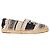 Espadrillas Chanel a punta a righe CC in tela multicolore Marrone Rosso