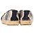 Espadrillas Chanel a punta a righe CC in tela multicolore Marrone Rosso - vista 5
