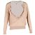 Suéter con volantes Chloé en seda rosa pastel