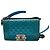 Borsa Chanel Boy blu in pelle verniciata
