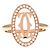 Anello Doppio C Donna Cartier #50 in Oro Rosa D'oro - vista 4