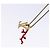COLLANA LOUIS VUITTON LVprinted Initials Corallo Metallo Oro M68903 Auth 132987M Rosso D'oro - vista 9