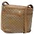 Céline CELINE Macadam Canvas Schultertasche PVC Beige Gold Auth BA4269 Golden