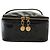 CHANEL Necessaire Vanity Couro envernizado Preto Ouro CC Auth 137125 Dourado - vista 13
