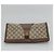GUCCI GG Supreme Web Sherry Line Clutch Bag PVC Beige Oro 89 01 033 Auth BA4626 - vista 5
