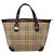 Autre Marque Burberrys Nova Check Handtasche aus Canvas Beige Silber Authentisch BA4286 - Ansicht 2