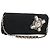 CHANEL Borsa a Spalla Matelassé in Nylon Nera con Catena CC Auth 129738V Nero