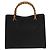 Bolsa de mão em couro Gucci Bamboo preta e dourada 002 1095 0260 Auth ep10062 Preto Dourado - vista 13