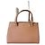 Borsa a mano Lancel in pelle rosa beige pesca