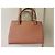 Borsa a mano Lancel in pelle rosa beige pesca - vista 3