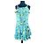 Roberto Cavalli Sommerkleid aus blauer Seide mit Blumenmuster
