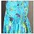 Roberto Cavalli Sommerkleid aus blauer Seide mit Blumenmuster - Ansicht 7