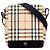 Borsa a tracolla in tela con motivo check marrone Burberry Beige