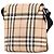Borsa a tracolla in tela con motivo check marrone Burberry Beige - vista 2