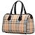 Borsa Boston Burberry in tela beige Haymarket Check - vista 2