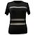 Camiseta de rayón negro con acentos de malla T Alexander Wang