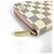 Cartera Zippy Damier Azur Louis Vuitton Rosa Blanco - vista 5