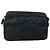 CHANEL Clutch Bicolore Satin Nero CC Auth 136693