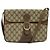 Gucci Borsa a Spalla GG Supreme PVC Beige Oro Auth BA4262 D'oro