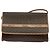 Céline Borsa a Spalla in Tela Macadam CELINE in Pelle PVC Marrone Oro Auth 137130 D'oro - vista 13
