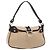 Borsa a mano Gancini in tela beige e argento di Salvatore Ferragamo Auth bs28514