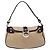 Borsa a mano Gancini in tela beige e argento di Salvatore Ferragamo Auth bs28514 - vista 13