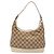Borsa a Spalla Gancini Salvatore Ferragamo in Tela Beige Oro Auth 133373 - vista 2