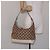 Borsa a Spalla Gancini Salvatore Ferragamo in Tela Beige Oro Auth 133373 - vista 22
