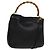 Borsa a mano in pelle Gucci Bamboo 2way Nera Oro 001 1638 Auth sw1242 Nero D'oro