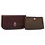 Céline CELINE Macadam Canvas Pouch Clutch Bag 2 Set Brown Auth yk18950 Castaño