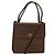 Borsa a mano in pelle Gancini 2 in 1 Salvatore Ferragamo marrone oro Auth BA4475