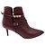 Valentino Bordeaux / Gold Rockstud genarbte Lederstiefel - Ansicht 2