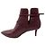 Valentino Bordeaux / Gold Rockstud genarbte Lederstiefel - Ansicht 3