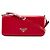 PRADA - Sac à bandoulière Spazzolato Prada en cuir lisse rouge