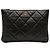 Clutch Chanel 19 O in pelle di capra nera grande Nero