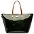 Louis Vuitton Monogram Vernis Bellevue GM Verde Verde scuro