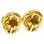 Orecchini in metallo dorato Chanel Coco Mark D'oro - vista 4