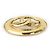 Spilla in metallo dorato Chanel Coco Mark D'oro - vista 3