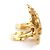 Orecchini a clip in metallo dorato Chanel Coco Mark D'oro - vista 2