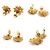 Orecchini a clip in metallo dorato Chanel Coco Mark D'oro - vista 3