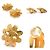 Orecchini a clip in metallo dorato Chanel Coco Mark D'oro - vista 4