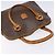 Céline Borsa a mano in tela Macadam CELINE in pelle PVC marrone oro Auth BA4505 D'oro - vista 6