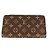 Cartera Zippy Monogram Louis Vuitton Castaño Fucsia Monograma