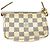 Mini Pochette Accessorio Damier Azur Louis Vuitton Bianco Giallo - vista 6