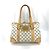 Borsa mini Boston Berkeley PM Damier Azur di Louis Vuitton Bianco